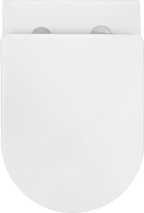 LuxeBath Wandcloset zonder spoeling met Nano-coating 52x36x34 cm Wit keramiek ML-Design
