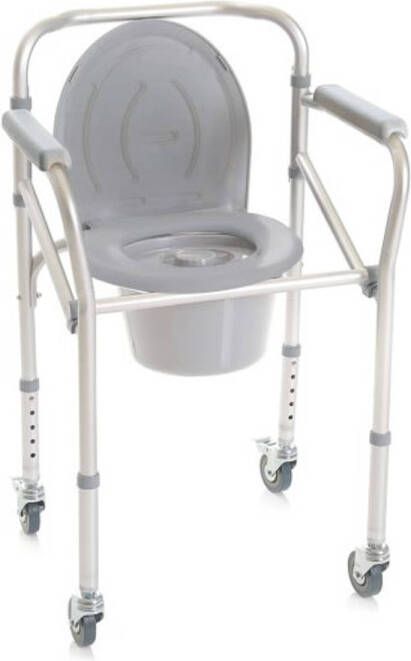Moretti 4-in-1 toiletstoel postoel in hoogte verstelbaar met wielen