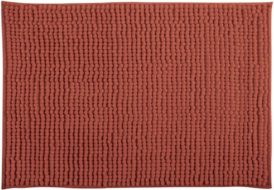 MSV Badkamerkleed badmat tapijtje voor op de vloer terracotta 40 x 60 cm Microvezel Badmatjes
