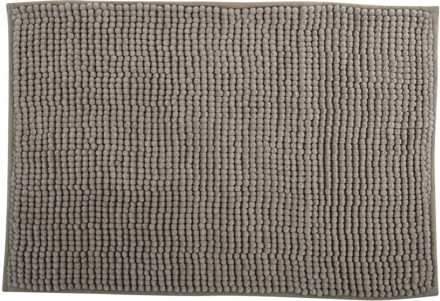 MSV Badkamerkleed badmat voor op de vloer beige 40 x 60 cm Microvezel Badmatjes