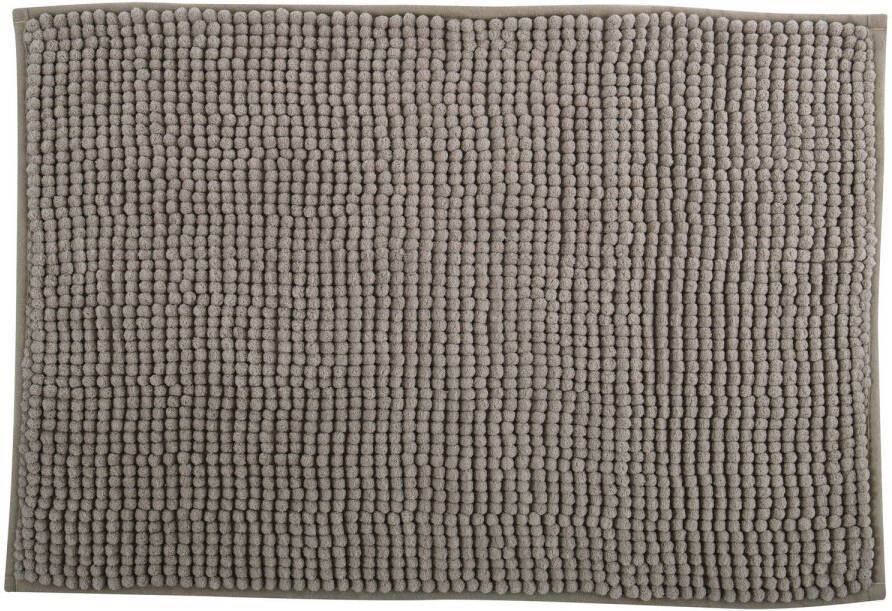 MSV Badkamerkleed badmat voor op de vloer beige 60 x 90 cm Microvezel Badmatjes