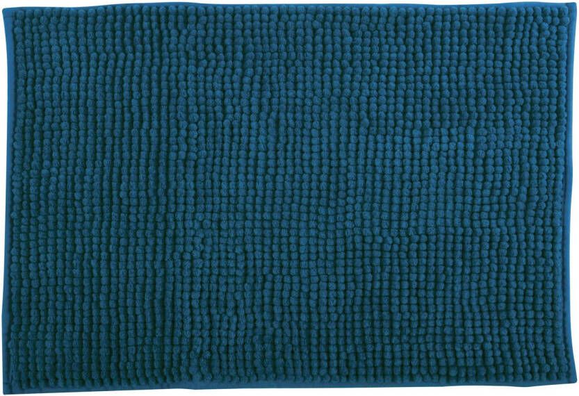 MSV Badkamerkleed badmat voor op de vloer donkerblauw 60 x 90 cm Microvezel Badmatjes