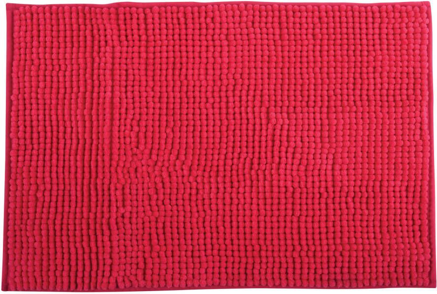 MSV Badkamerkleed badmat voor op de vloer fuchsia roze 40 x 60 cm Microvezel Badmatjes