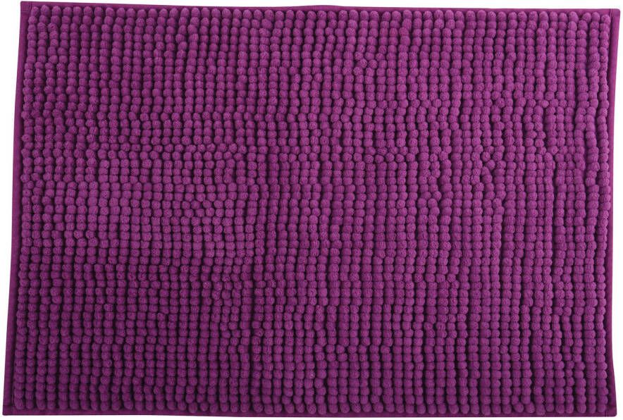 MSV Badkamerkleed badmat voor op de vloer paars 40 x 60 cm Microvezel Badmatjes