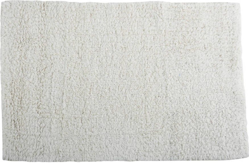MSV Badkamerkleedje badmat voor de vloer ivoor wit 45 x 70 cm Badmatjes