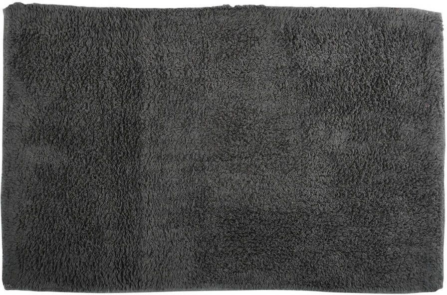 MSV Badkamerkleedje badmat voor op de vloer antraciet 45 x 70 cm Badmatjes