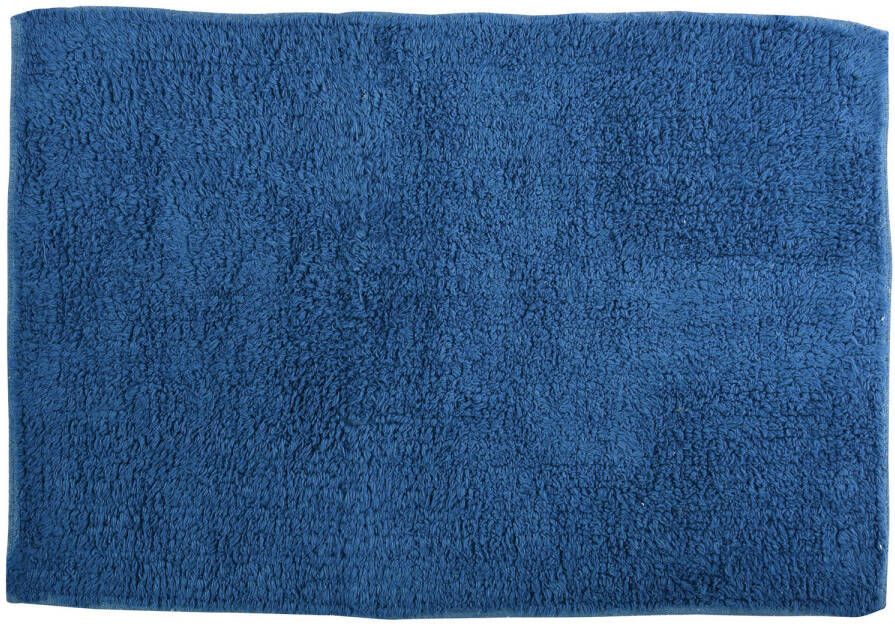 MSV Badkamerkleedje badmat voor op de vloer blauw 45 x 70 cm Badmatjes