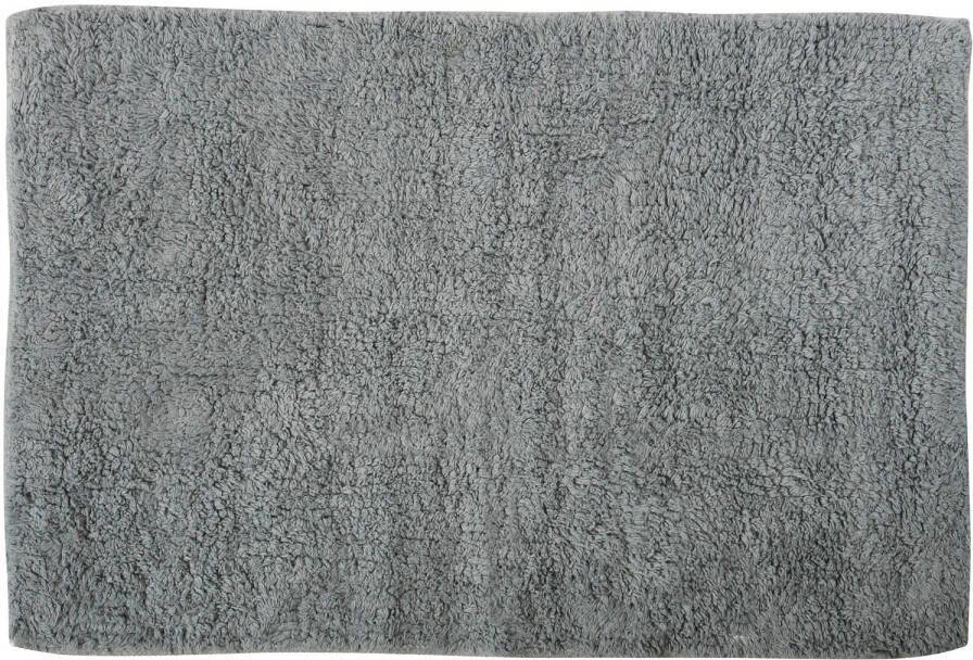 MSV Badkamerkleedje badmat voor op de vloer grijs 45 x 70 cm Badmatjes