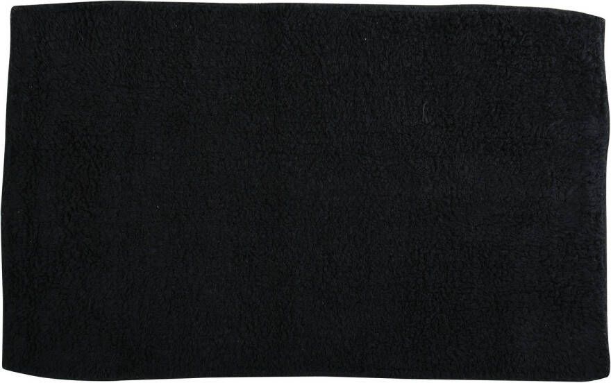 MSV Badkamerkleedje badmat voor op de vloer zwart 45 x 70 cm Badmatjes