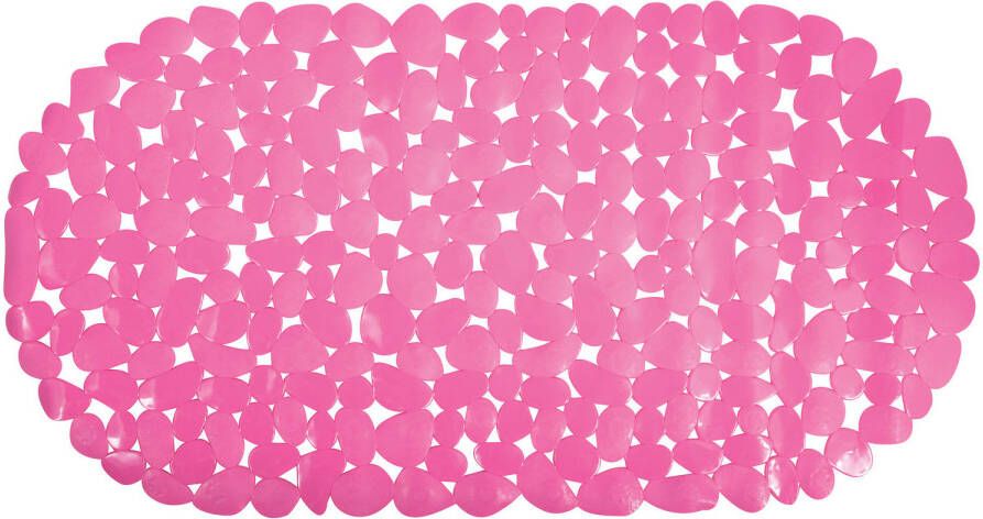 MSV Douche bad anti-slip mat badkamer pvc fuchsia roze 35 x 68 cm Badmatjes
