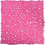 MSV Douche bad anti-slip mat badkamer pvc fuchsia roze 53 x 53 cm Badmatjes - Thumbnail 1