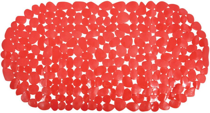 MSV Douche bad anti-slip mat badkamer pvc rood 35 x 68 cm Badmatjes