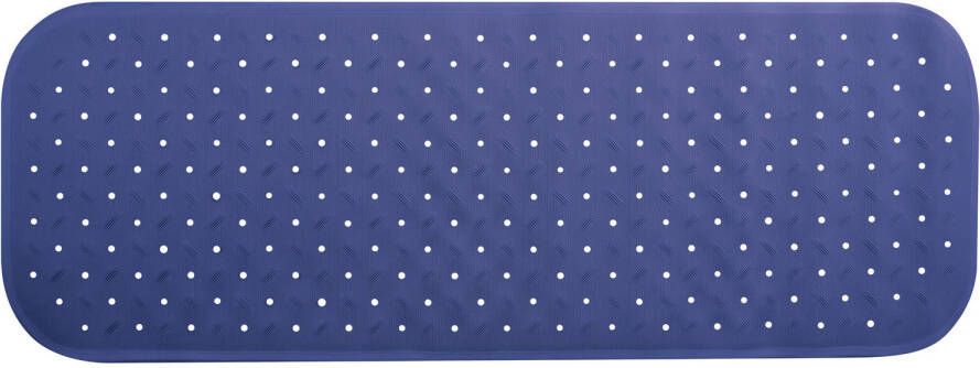 MSV Douche bad anti-slip mat badkamer rubber blauw 36 x 97 cm Badmatjes