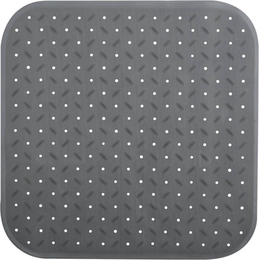 MSV Douche bad anti-slip mat badkamer rubber grijs 54 x 54 cm Badmatjes