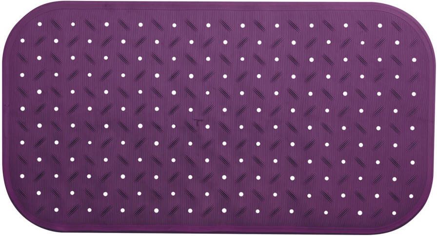 MSV Douche bad anti-slip mat badkamer rubber paars 36 x 65 cm Badmatjes