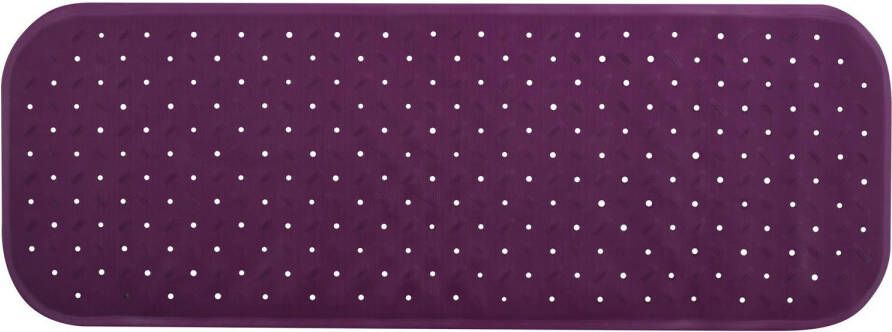 MSV Douche bad anti-slip mat badkamer rubber paars 36 x 97 cm Badmatjes