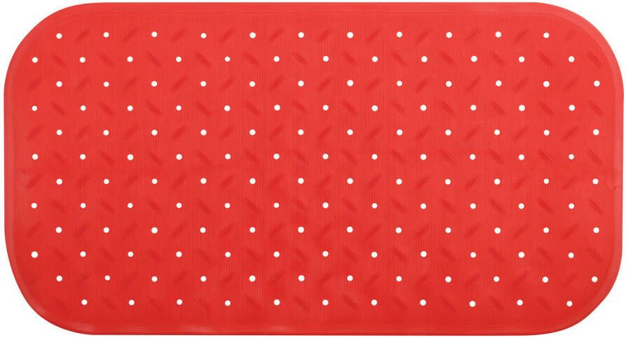 MSV Douche bad anti-slip mat badkamer rubber rood 36 x 76 cm Badmatjes