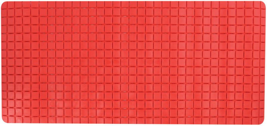 MSV Douche bad anti-slip mat badkamer rubber rood 76 x 36 cm Badmatjes