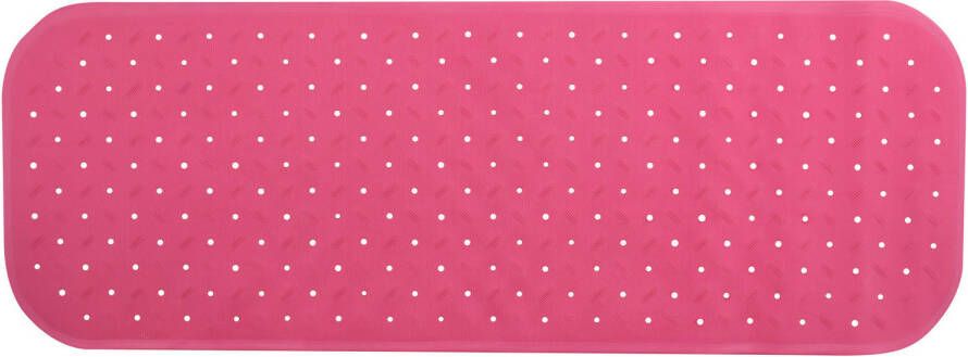 MSV Douche bad anti-slip mat badkamer rubber roze 36 x 97 cm Badmatjes