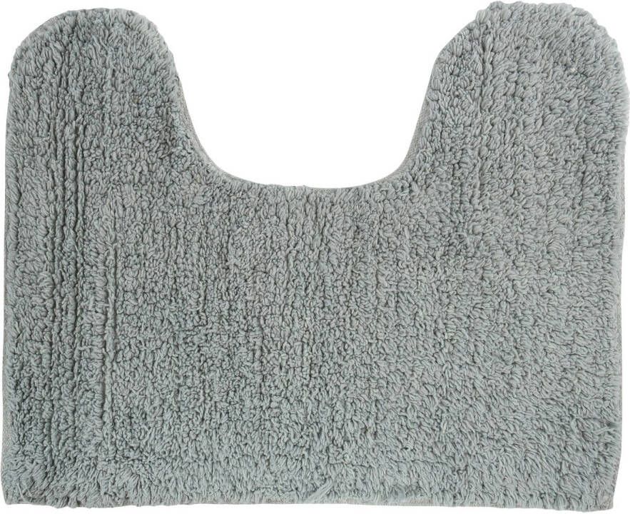 MSV WC Badkamerkleed badmat voor op de vloer grijs 45 x 35 cm Badmatjes