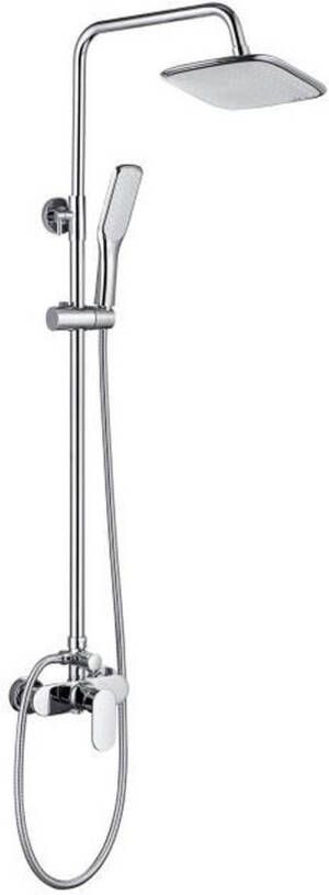 Oceanic Douchezuil Mechanische mengkraan Hoge rechthoekige douchekop 25 5x19 cm Chroom