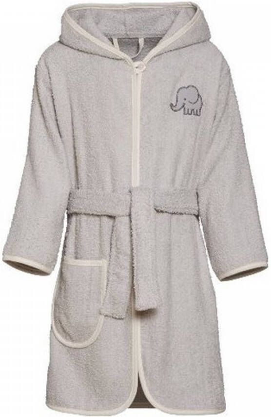 Playshoes Grijze badjas ochtendjas olifant borduursel voor kinderen 98 104 (4-5 jr) Badjassen