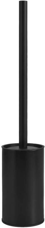 QUVIO Toiletborstelhouder met borstel 41 x 8 cm RVS + Plastic Zwart