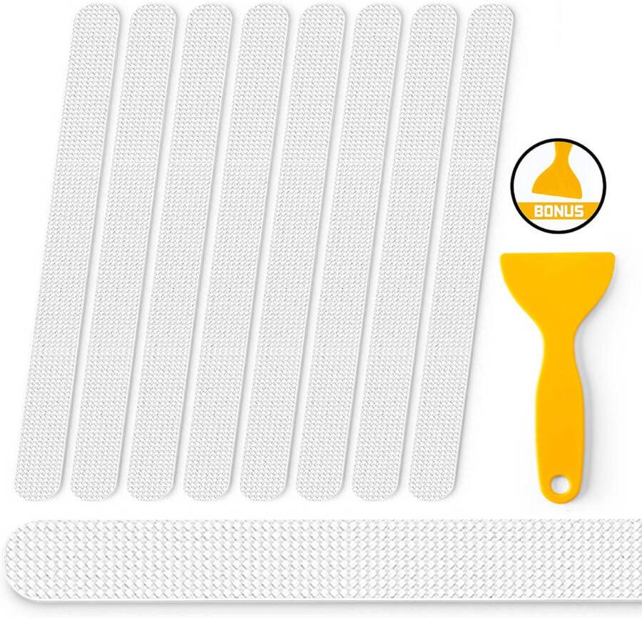 RX Goods RX Goods 25 Stuks Zelfklevende Anti Slip Strips Stickers - 2 cm x 20 cm - Met Schraper - Transparante Antislip Tape
