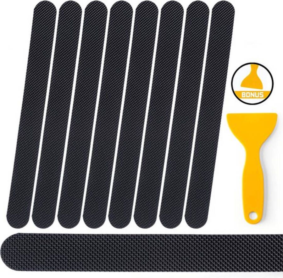 RX Goods RX Goods 25 Stuks Zelfklevende Anti Slip Strips Stickers - 2 cm x 20 cm - Met Schraper - Zwarte Antislip Tape