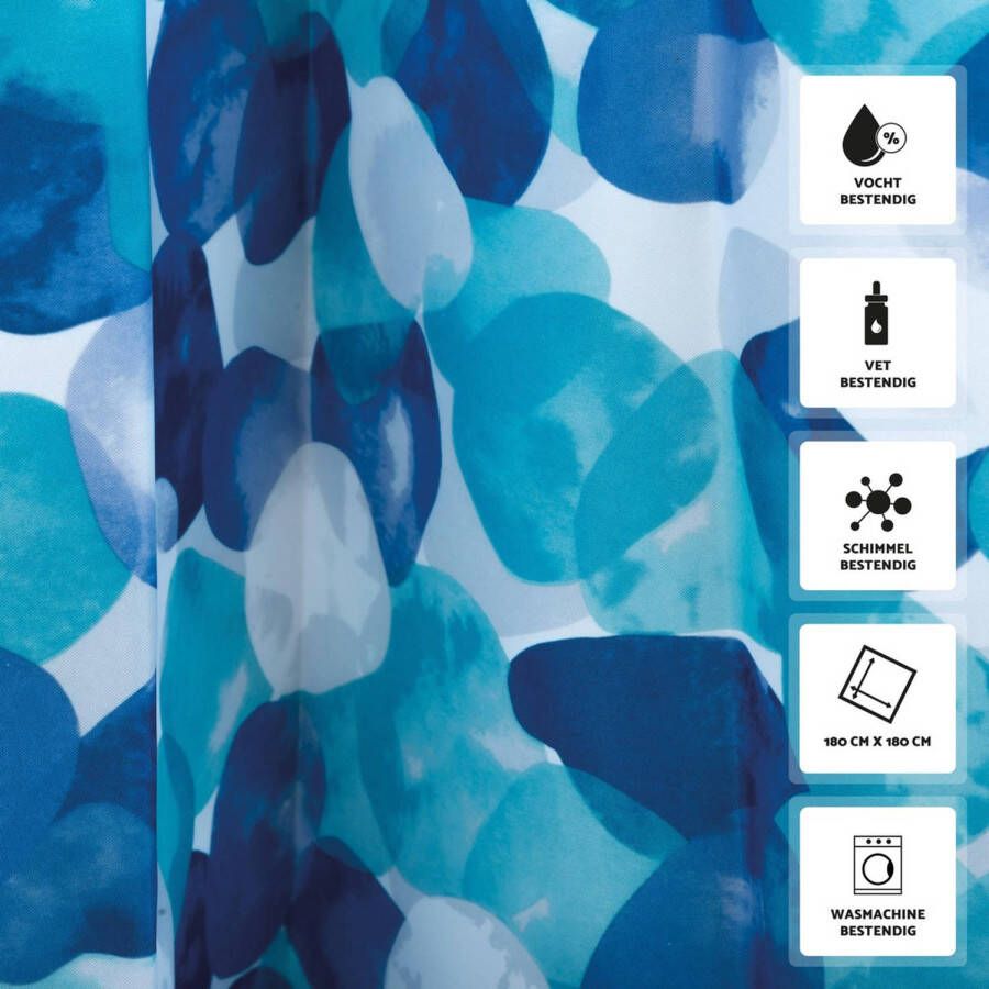 RX Goods RX Goods Douchegordijn - 180x180cm - Incl. 12 Ringen - Waterafstotend - Polyester