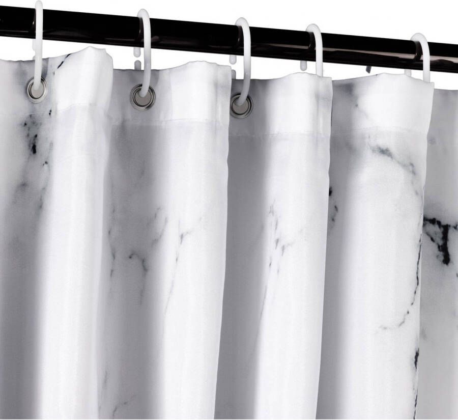 RX Goods RX Goods Douchegordijn Marmer - 180x180cm - Incl. 12 Ringen - Waterafstotend - Polyester