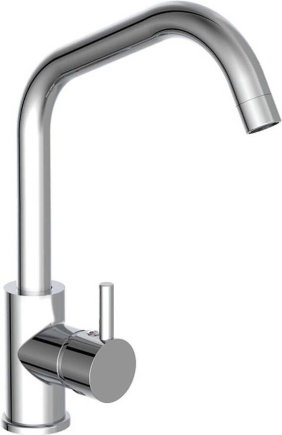 Schütte Keukenmengkraan Schutte Casalla Hoge Draaibare Hoekige Uitloop Chroom