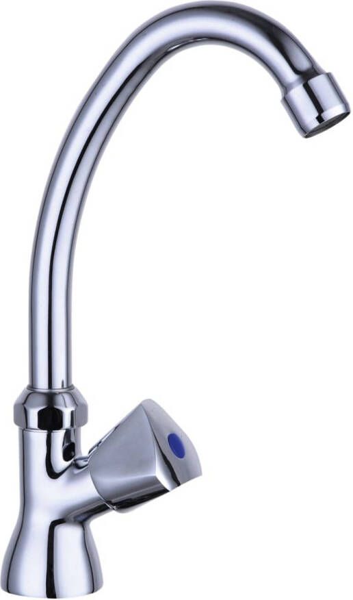 Schutte Koudwaterkraan Wastafel Schütte Carneo Hoog Model met Zwaaibare Uitloop Chroom
