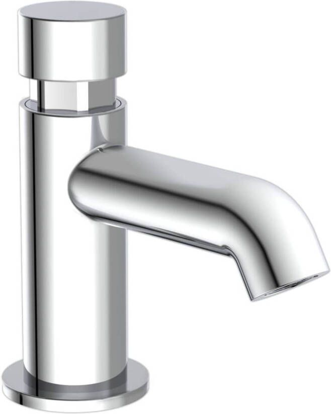 Schutte Fonteinkraan Lima Zelfsluitend Messing Chroom - Foto 1