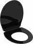 Schutte Toiletzitting Slim Black Ultra Dun Afklikbaar Soft Close Zwart Verstelbaar HoH 7 tot 19 cm - Thumbnail 2
