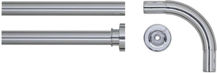 Sealskin Seallux Douchegordijnstang Set Hoek 90x90cm Ø 28 mm Aluminium Chroom 276666218
