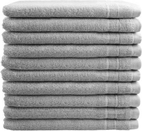 Seashell Pure Washandjes Grijs 10 stuks 16x21cm Hotel