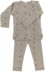 Snoozebaby Pyjama Milky Rust Junior Katoen Taupe 2-delig Mt 74 80