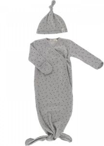 Snoozebaby Pyjama Smokey Katoen Grijs 2-delig Mt 0-3 Maanden