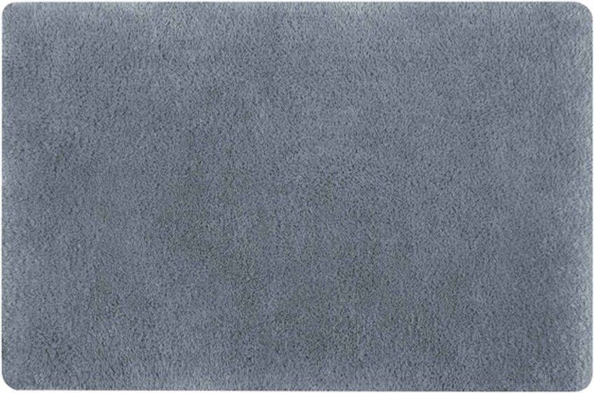 Spirella badkamer vloer kleedje badmat tapijt hoogpolig en luxe uitvoering lichtgrijs 50 x 80 cm Microfiber Ba