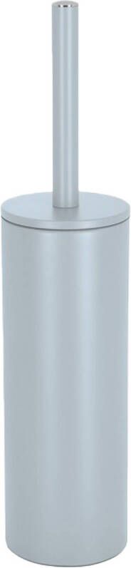 Spirella Luxe Toiletborstel in houder Cannes ijsblauw metaal 40 x 9 cm met binnenbak Toiletborstels