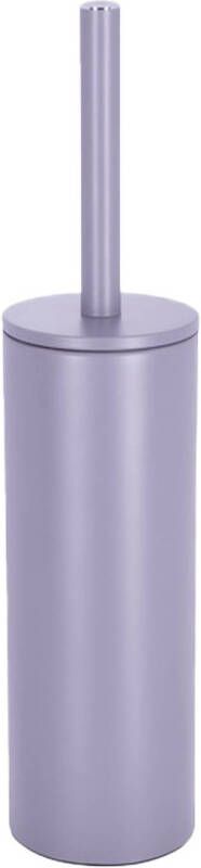 Spirella Luxe Toiletborstel in houder Cannes lila paars metaal 40 x 9 cm met binnenbak Toiletborstels