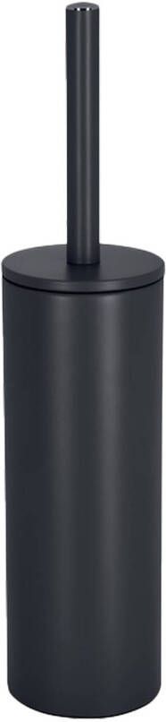 Spirella Luxe Toiletborstel in houder zwart metaal 40 x 9 cm Toiletborstels