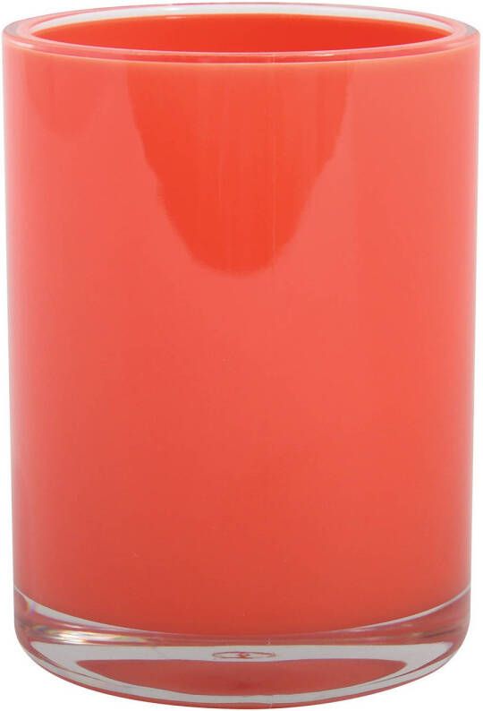 Spirella MSV Badkamer drinkbeker Aveiro PS kunststof rood 7 x 9 cm Tandenborstelhouders