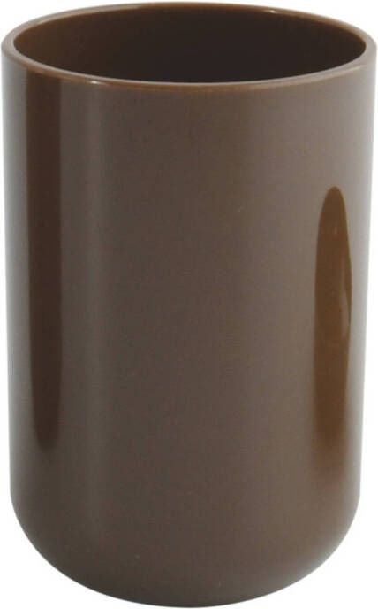 Spirella MSV Badkamer drinkbeker Porto PS kunststof bruin 7 x 10 cm Tandenborstelhouders