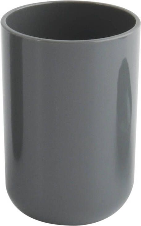 Spirella MSV Badkamer drinkbeker Porto PS kunststof donkergrijs 7 x 10 cm Tandenborstelhouders