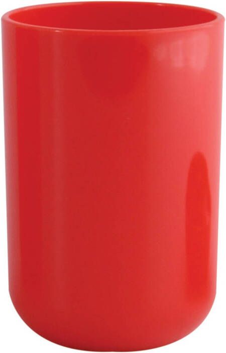 Spirella MSV Badkamer drinkbeker Porto PS kunststof rood 7 x 10 cm Tandenborstelhouders