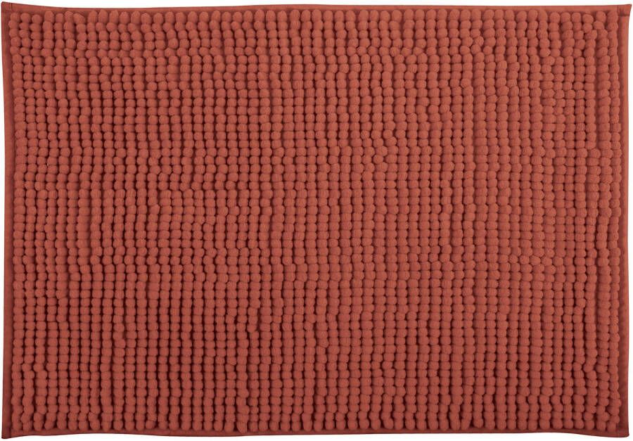 MSV Badkamerkleed badmat kleedje voor op de vloer terracotta 60 x 90 cm Microvezel Badmatjes