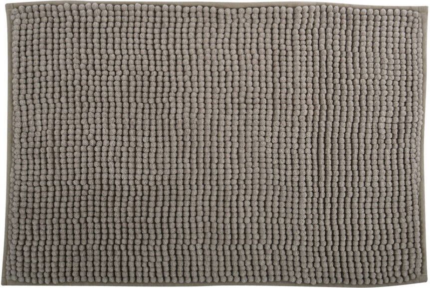 MSV Badkamerkleed badmat tapijtje voor op de vloer beige 50 x 80 cm Microvezel Badmatjes
