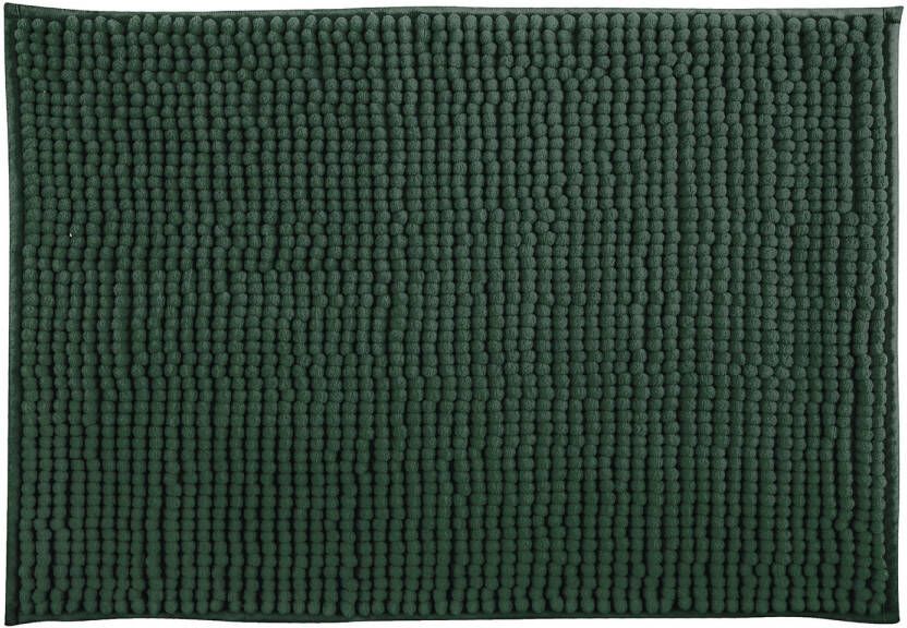 MSV Badkamerkleed badmat tapijtje voor op de vloer donkergroen 40 x 60 cm Microvezel Badmatjes